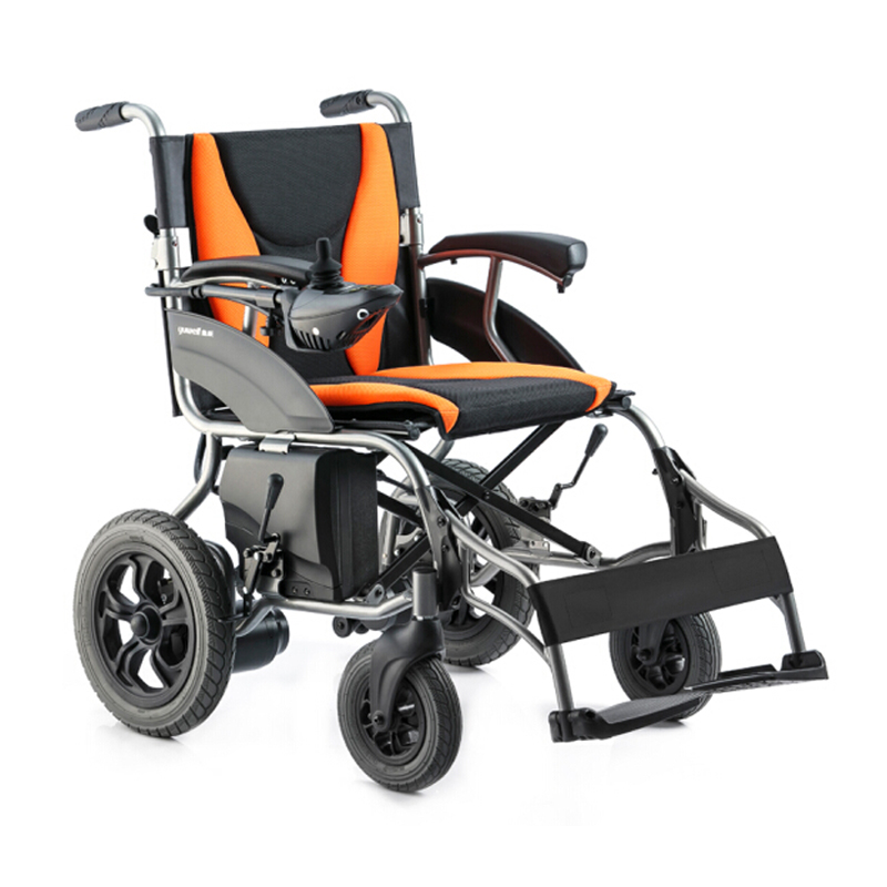 鱼跃yuwell D210BL 电动轮椅车 锂电池 老年人残疾人家用医用可折叠轻便优钢锂电池智能全自动代步