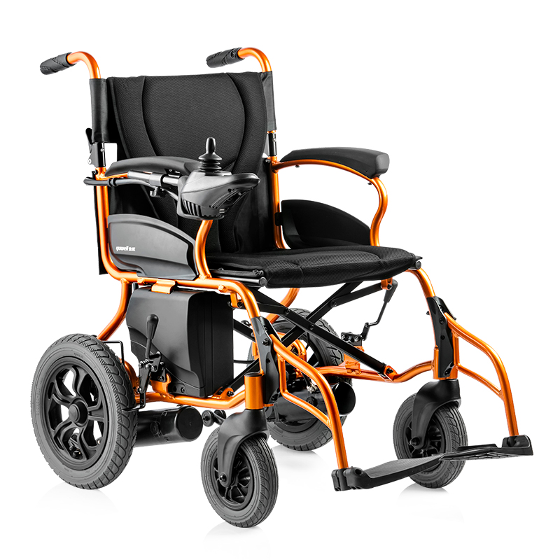 鱼跃yuwell D130HL电动轮椅车  折叠老人轻便代步车四轮老年人轮椅 自动智能锂电池版18Ah